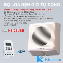 Loa báo giờ làm việc tự động bằng bản nhạc KS-28USB (mở nhạc, reng chuông báo giờ làm việc cho văn phòng, nhà xưởng, trường học)