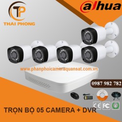 Trọn bộ 5 camera DAHUA 1.0MP CVI cho Gia đình,Cty,Văn phòng,Shop...